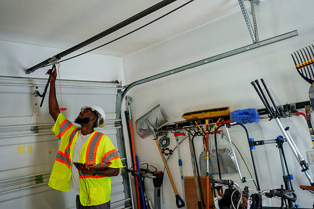 Professional Garage Door Installation technician working in Meadowdale, WA
